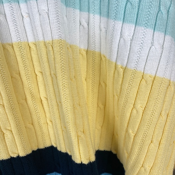 Liz golf Plus Size 2X Knit V-Neck Sweater Striped Cotton NWOT - Picture 5 of 12